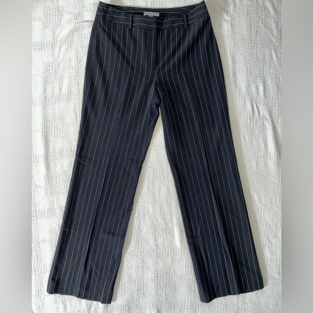 Ann Taylor Black Pinstripe Trousers